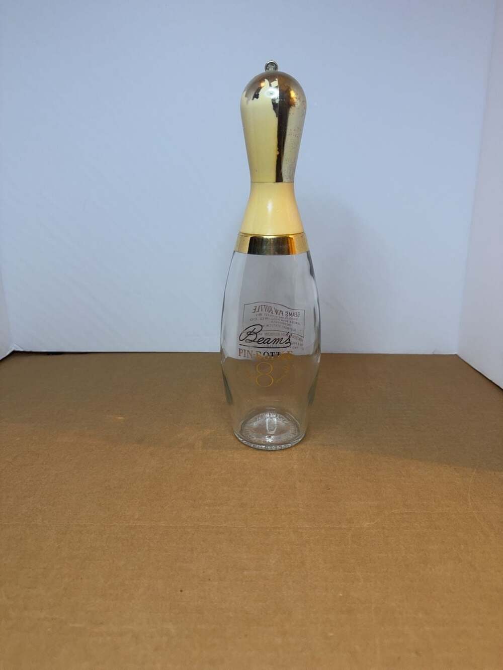 Vintage Jim Beam 8 Year Old Bowling Pin Decanter Bottle